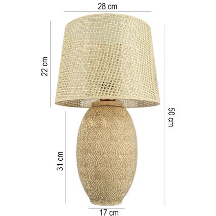 Lampe de bureau RAMZES 1xE27/40W/230V dorée