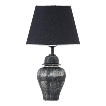 Lampe de bureau RAMZES 1xE27/40W/230V noire/argentée