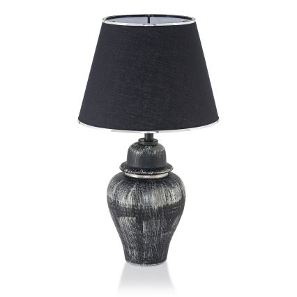 Lampe de bureau RAMZES 1xE27/40W/230V noire/argentée