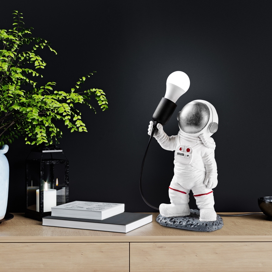Lampe de chevet pour enfant ASTRONAUT 1xE27/40W/230V argentée/blanche