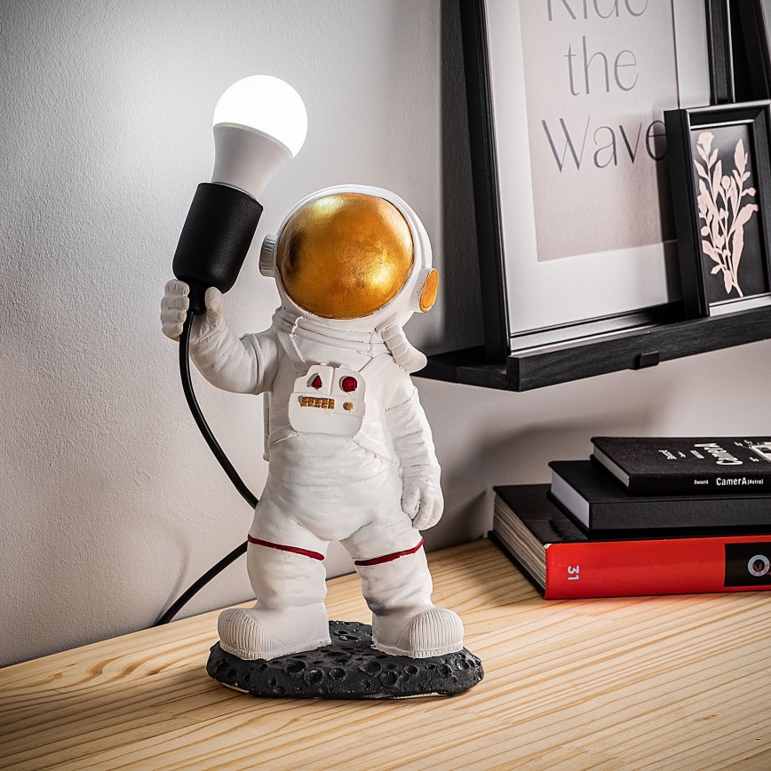 Lampe de chevet pour enfant ASTRONAUT 1xE27/40W/230V cuivrée/blanche