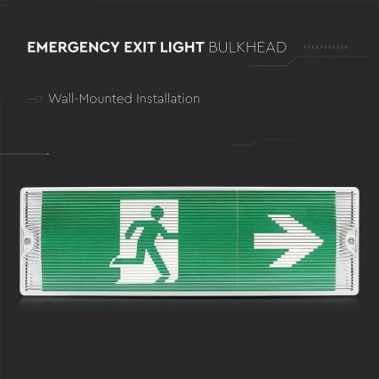 Lampe de secours EMERGENCY EXIT LED/3W/230V IP65 6000K 1200mAh