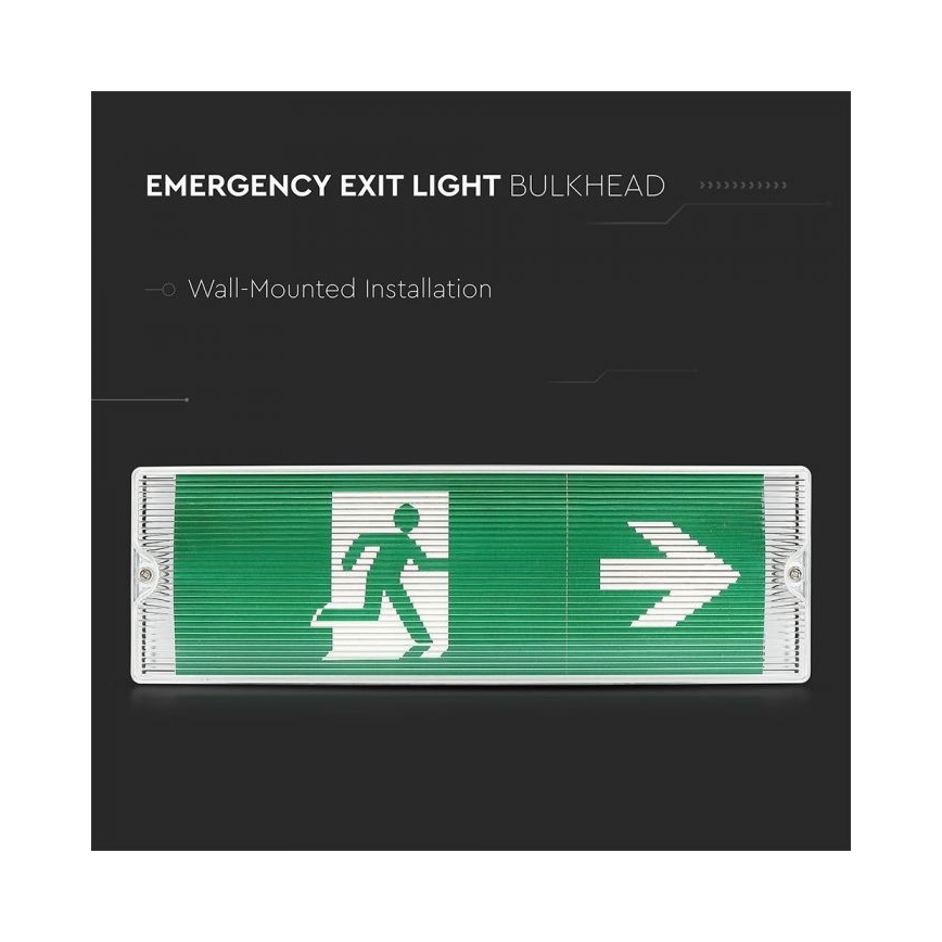 Lampe de secours EMERGENCY EXIT LED/3W/230V IP65 6000K 1200mAh