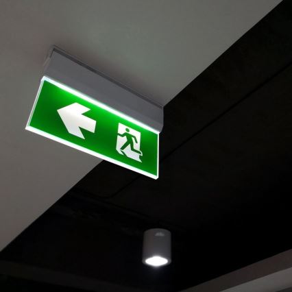 Lampe de secours LED EMERGENCY EXIT LED/2,5W/230V 4en1 6000K