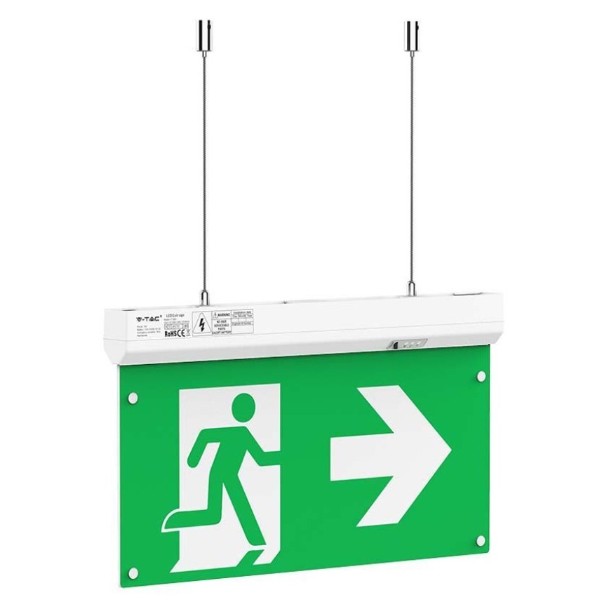 Lampe de secours LED EMERGENCY EXIT LED/2,5W/230V 4en1 6000K