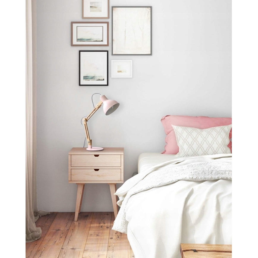 Lampe de table 1 x E27, 40 W, 230 V — rose