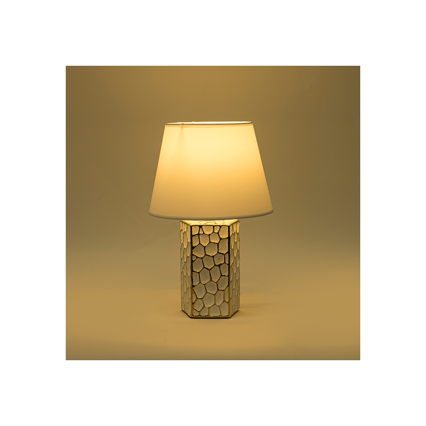 Lampe de table 1xE14/40W/230V blanc/doré