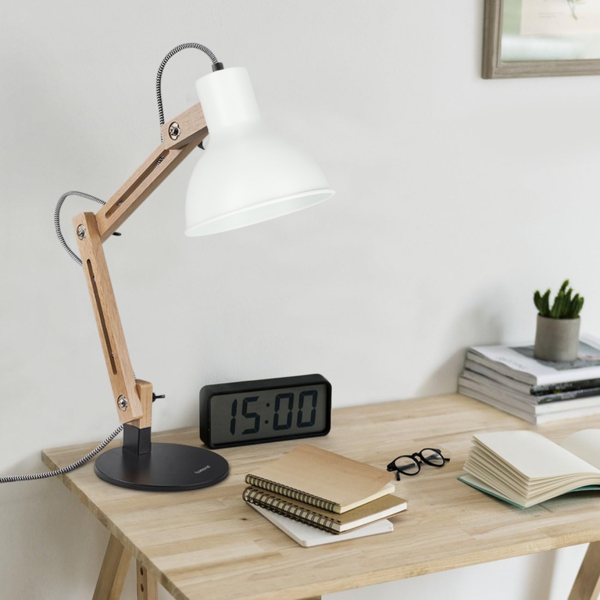 Lampe de table 1xE27/40W/230V blanche/noire