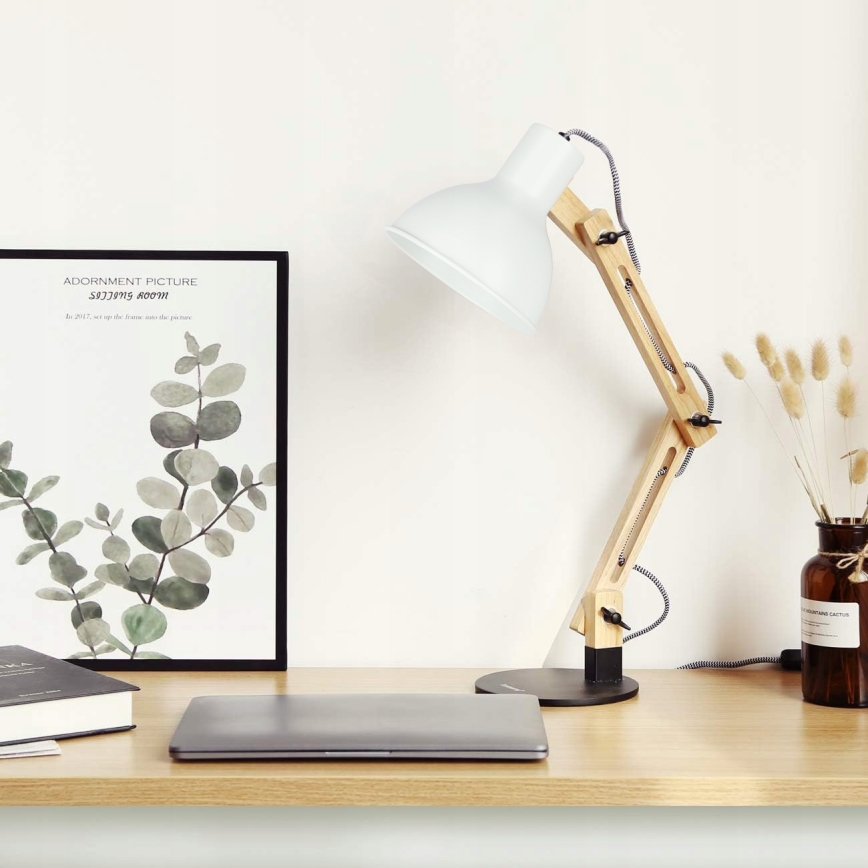 Lampe de table 1xE27/40W/230V blanche/noire