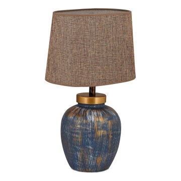 Lampe de table 1xE27/40W/230V bleu/beige