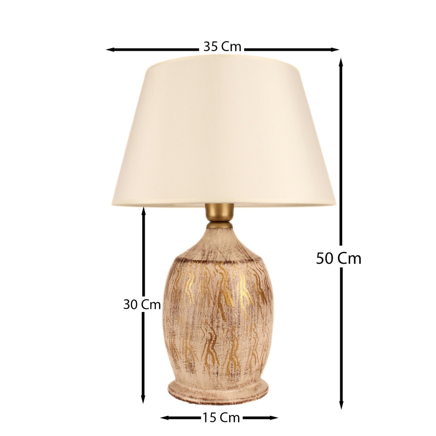 Lampe de table 1xE27/40W/230V doré