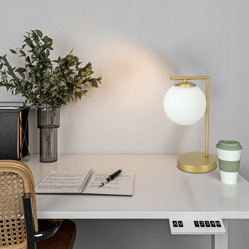 Lampe de table 1xE27/40W/230V dorée/blanche