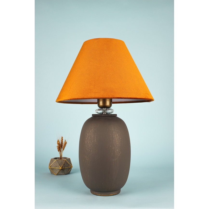 Lampe de table 1xE27/40W/230V marron/orange