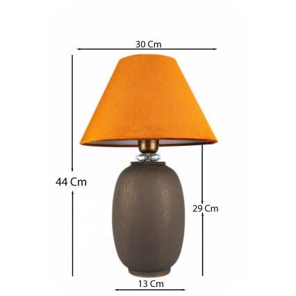 Lampe de table 1xE27/40W/230V marron/orange