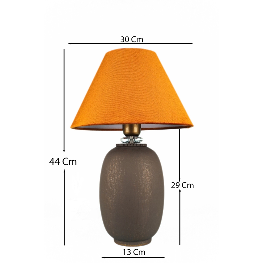 Lampe de table 1xE27/40W/230V marron/orange