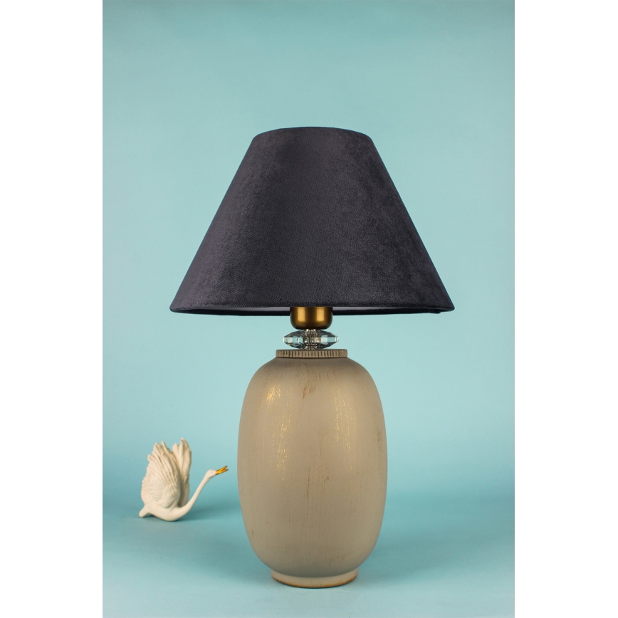 Lampe de table 1xE27/40W/230V noir/beige