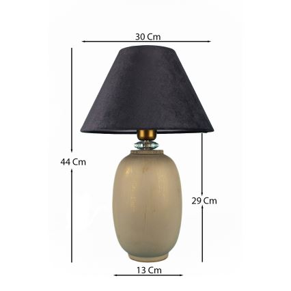 Lampe de table 1xE27/40W/230V noir/beige