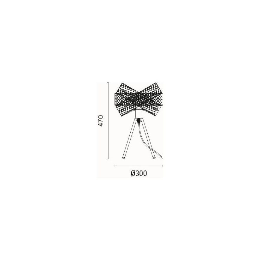 Lampe de table 1xE27/40W/230V noir