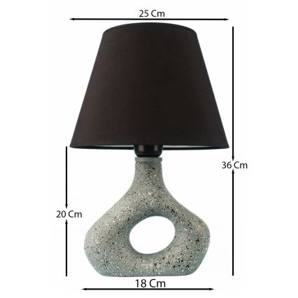 Lampe de table 1xE27/40W/230V noir/vert