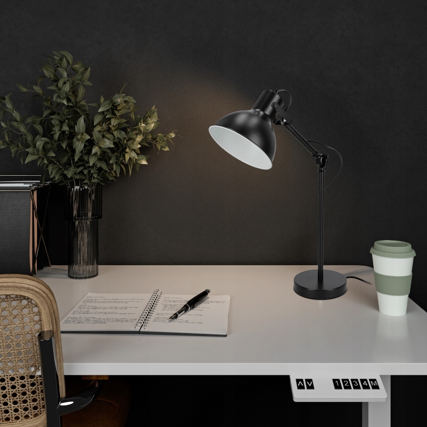 Lampe de table 1xE27/40W/230V noire