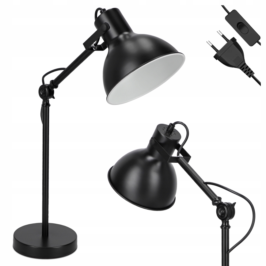 Lampe de table 1xE27/40W/230V noire