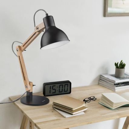 Lampe de table 1xE27/40W/230V noire
