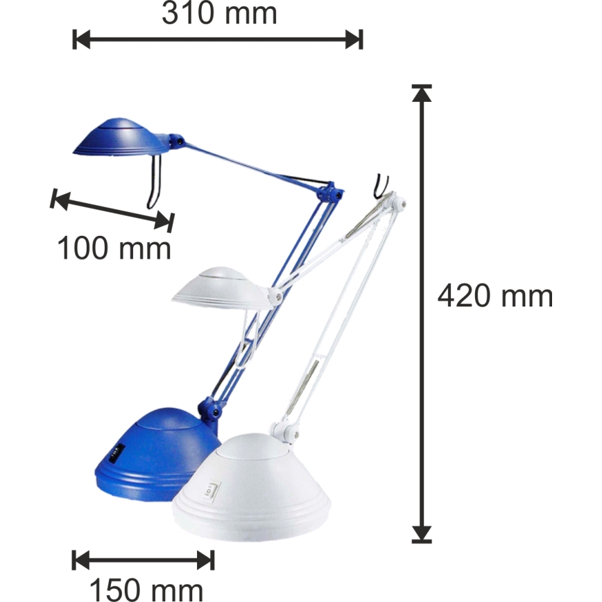 lampe de table à intensité modulable ELA 1xGY6,35/50W/230V/12V bleu