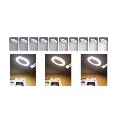 Lampe de table à intensité variable avec loupe LED/6W/5V 3000K/4000K/6000K blanc