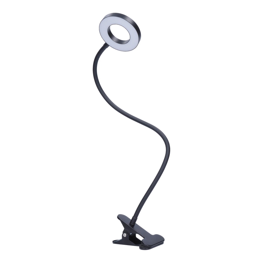 Lampe de table à intensité variable avec pince LED/8W/230V 3000/4000/5000K noir