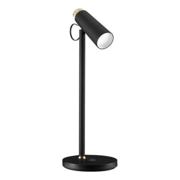 Lampe de table à intensité variable avec sans fil Qi charge TIT LED/12W/230V noir