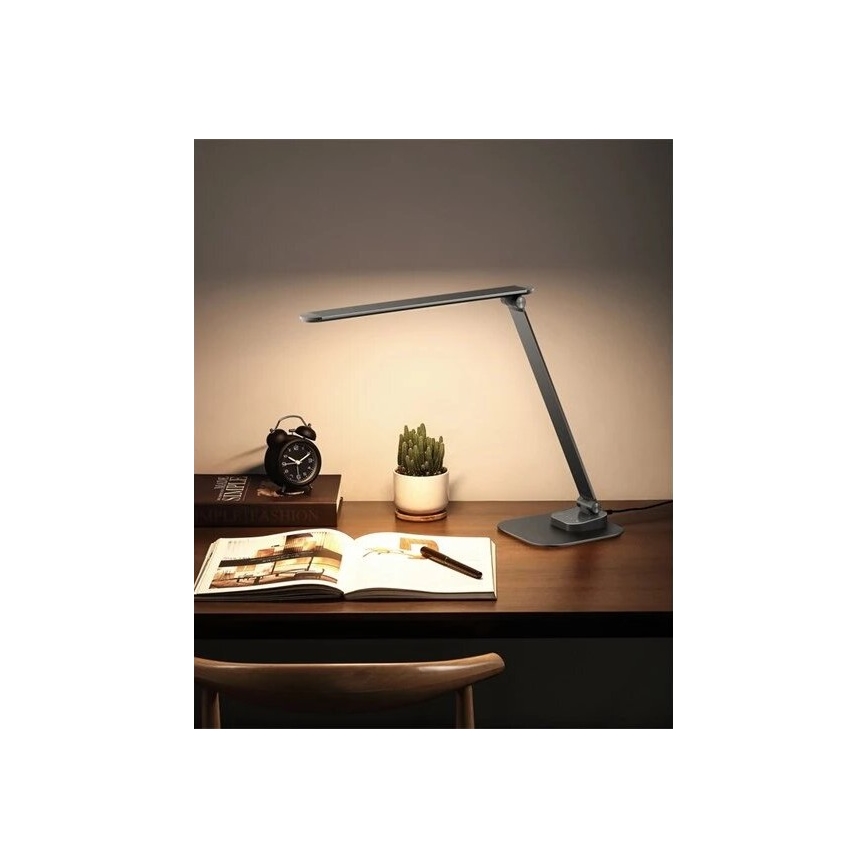 Lampe de table à intensité variable avec USB LED/7,5W/230V 3000K/4000K/5500K anthracite