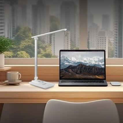 Lampe de table à intensité variable avec USB LED/9W/230V 3000K/4000K/5500K blanc