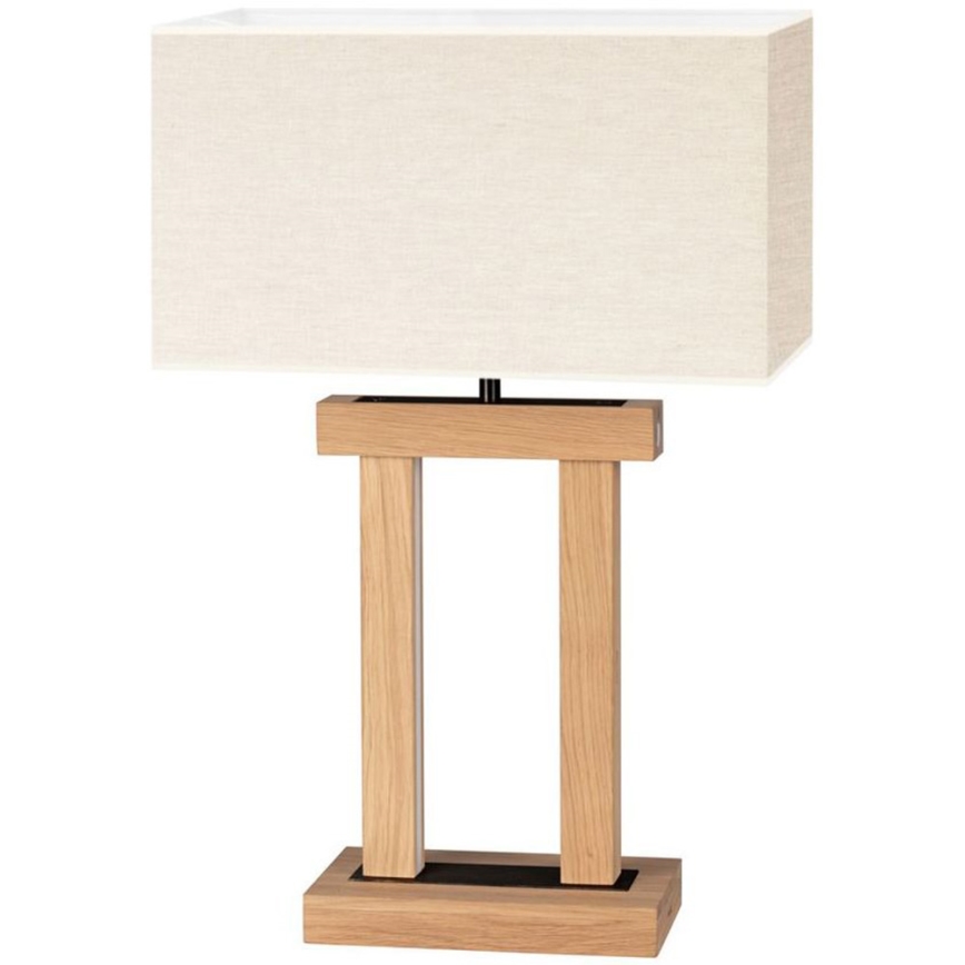 Lampe de table à intensité variable HAKON 1xE27/40W+ 2xLED/7,5W/230V 55 cm chêne