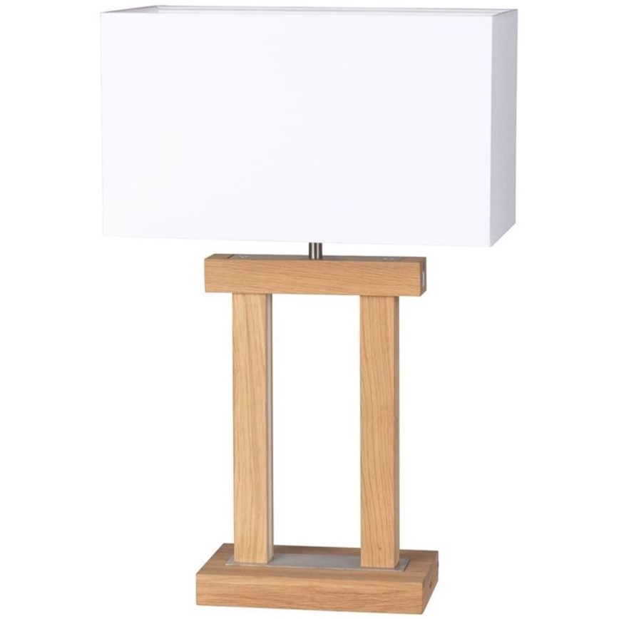 Lampe de table à intensité variable HAKON 1xE27/40W+2xLED/7,5W/230V 55 cm chêne