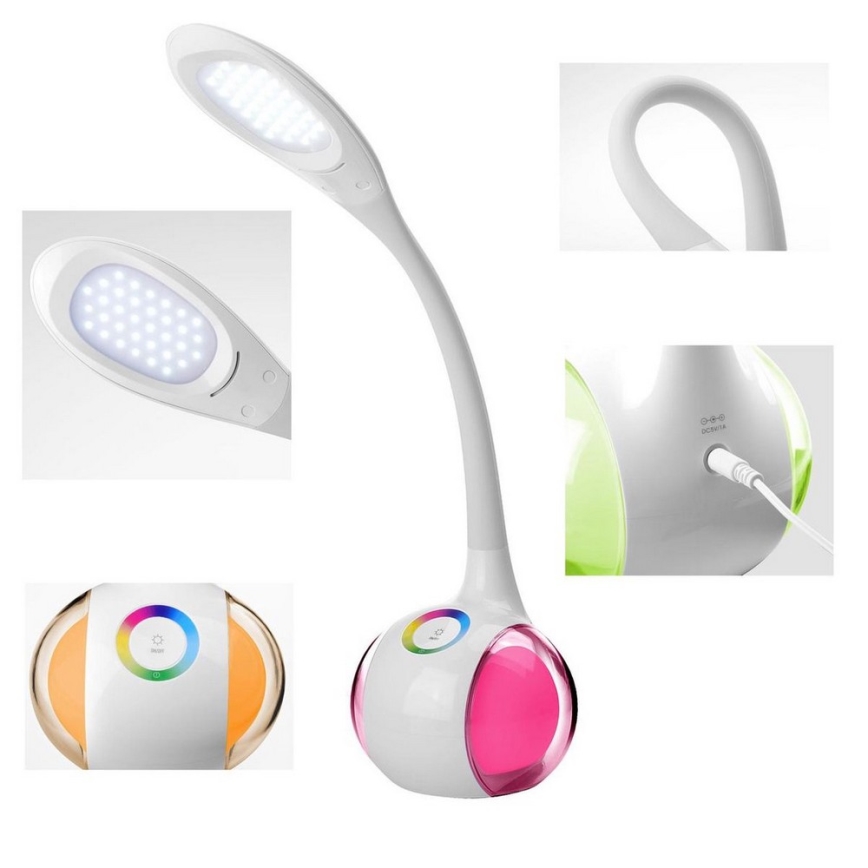 Lampe de table à intensité variable LED RGB LED/7W/230V blanche