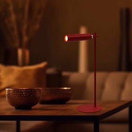 Lampe de table rechargeable à intensité variable magnétique LED/3W/5V 4000K 1500 mAh rouge