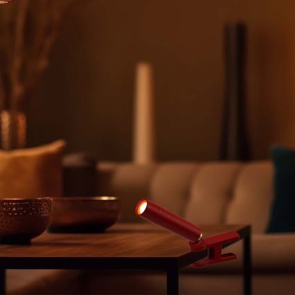 Lampe de table rechargeable à intensité variable magnétique LED/3W/5V 4000K 1500 mAh rouge