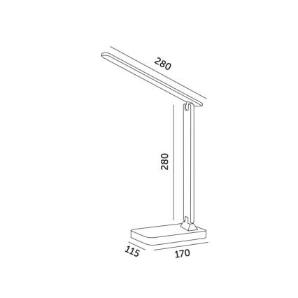 Lampe de table à intensité variable NOBLITE N LED/7W/230V 3000/4000/6500K blanc