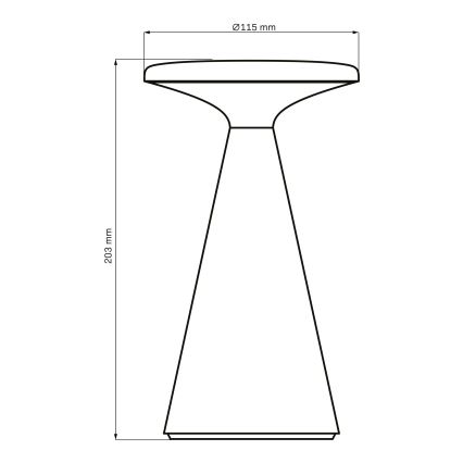 Lampe de table tactile extérieure à intensité variable PAROS LED/1,8W/5V USB 1800 mAh IP44 blanc