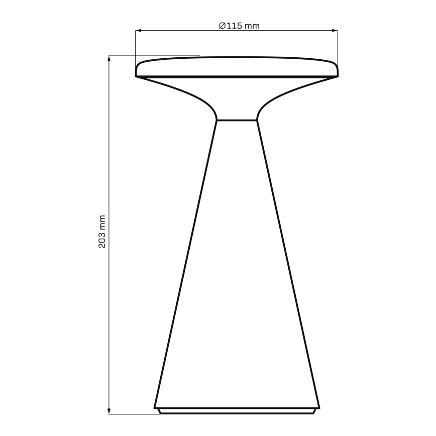 Lampe de table tactile extérieure à intensité variable PAROS LED/1,8W/5V USB 1800 mAh IP44 blanc