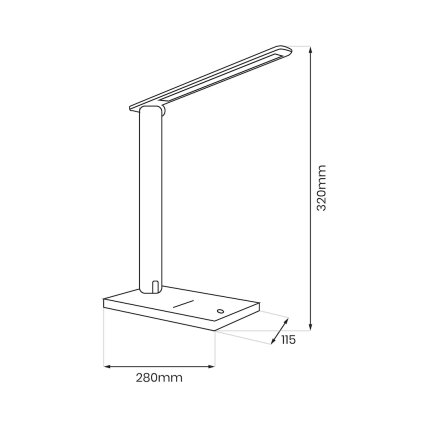 Lampe de table à intensité variable POST LED/5W/5V 3000-6500K blanc