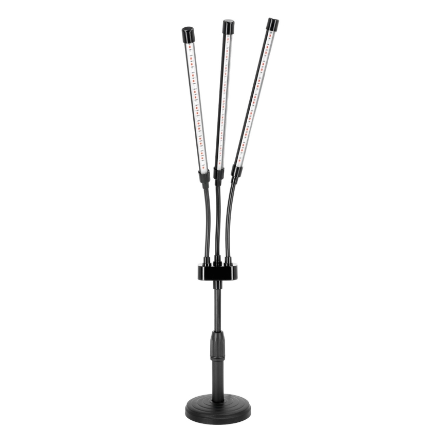 Lampe de table flexible à intensité variable pour la culture de plantes VITARO 3xLED/10W/230V noir
