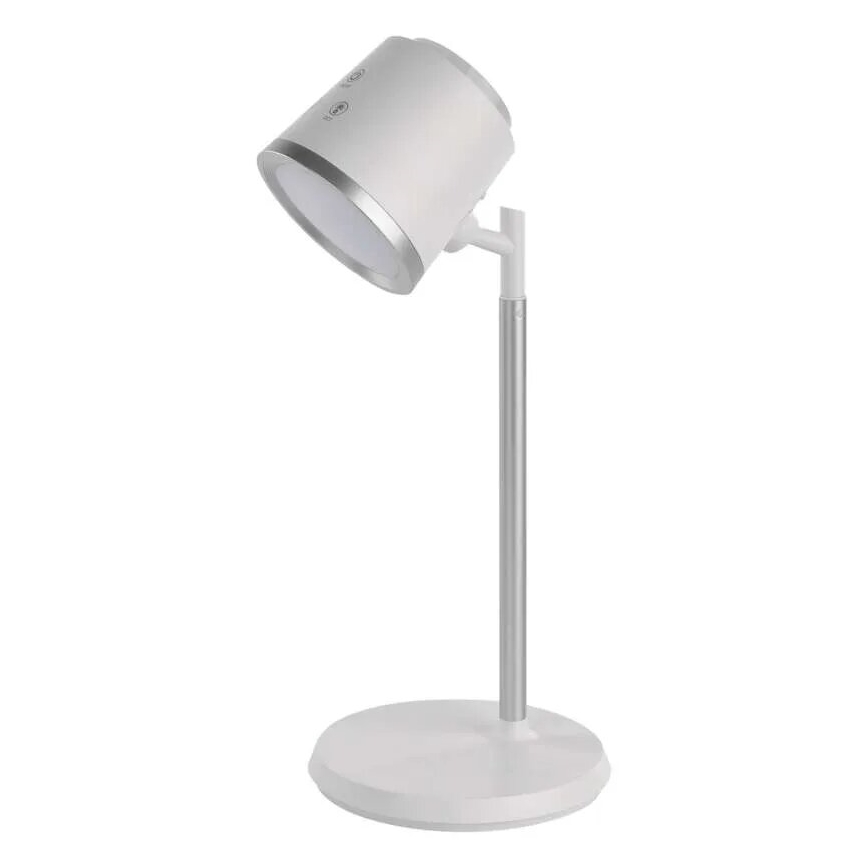 Lampe de table à intensité variable rechargeable 4en1 LED/6W/3,7V 3000K/4000K/6500K 1500mAh blanc