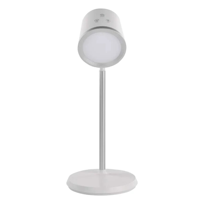 Lampe de table à intensité variable rechargeable 4en1 LED/6W/3,7V 3000K/4000K/6500K 1500mAh blanc