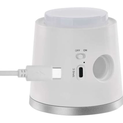 Lampe de table à intensité variable rechargeable 4en1 LED/6W/3,7V 3000K/4000K/6500K 1500mAh blanc