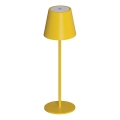 Lampe de table à intensité variable rechargeable INITA LED/1,2W/1800 mAh IP54 jaune