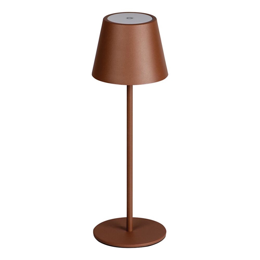 Lampe de table à intensité variable rechargeable INITA LED/1,2W/1800 mAh IP54 marron