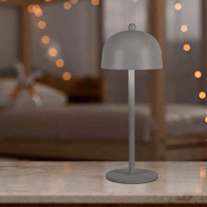 Lampe de table tactile à intensité variable rechargeable LED/1W/5V 3000-6000K 1800 mAh gris