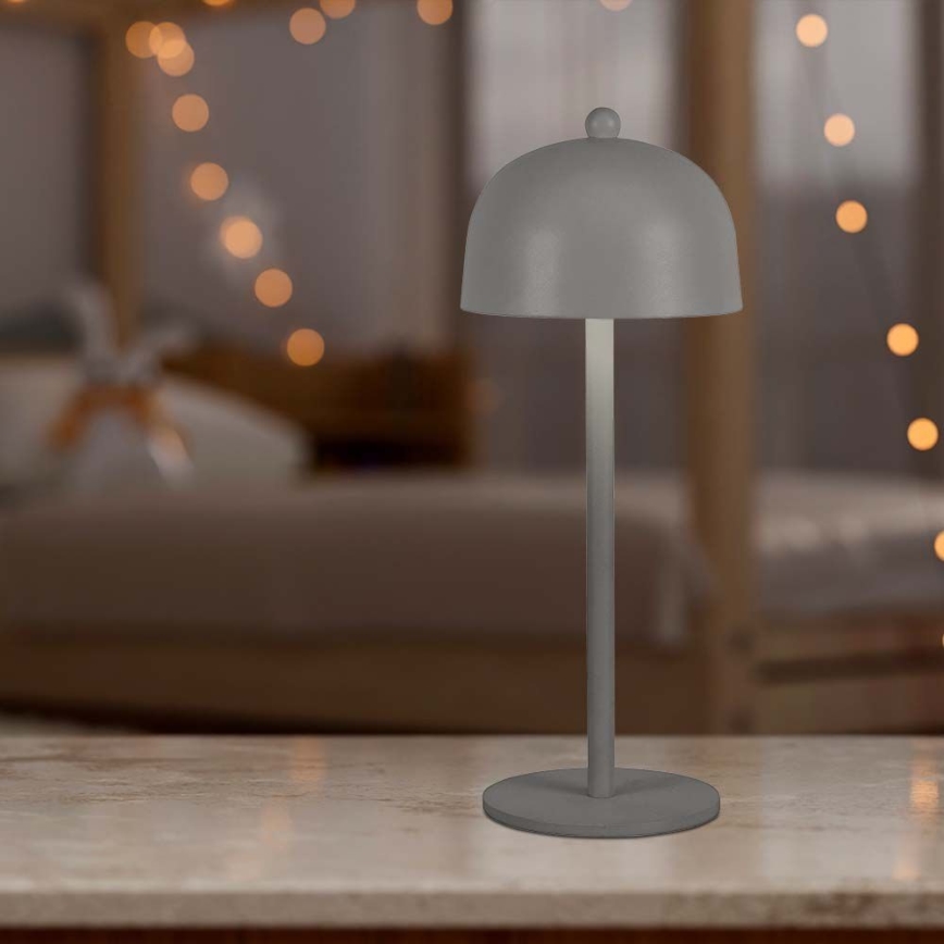 Lampe de table tactile à intensité variable rechargeable LED/1W/5V 3000-6000K 1800 mAh gris