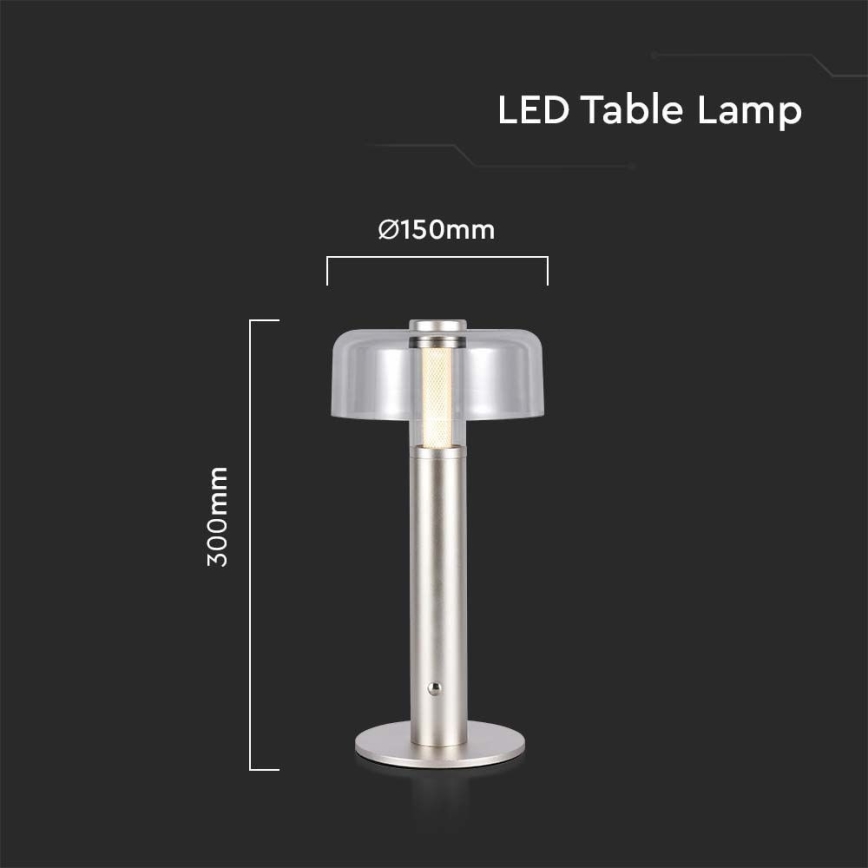 Lampe de table tactile rechargeable et à intensité variable LED/1W/5V 3000K 1800 mAh doré